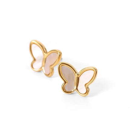 SC Hot Selling Casual Stainless Steel Earrings Cute Shell Earrings Delicate Stud Heart Earrings for Women Teen Girls