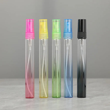 Screen Printing Portable Travel Size Gradient Black Small Glass Vials Tester Glass Perfume Bottle 10ml