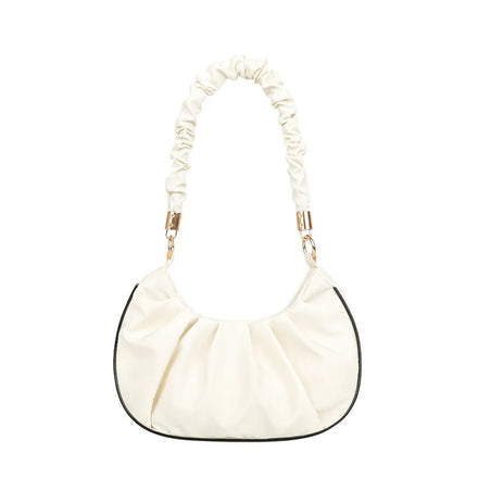 Women High Quality Waterproof Cloud Designer Underarm Tote Bag with Wrinkled Handle Cute Small Size Large Storage Space Portable