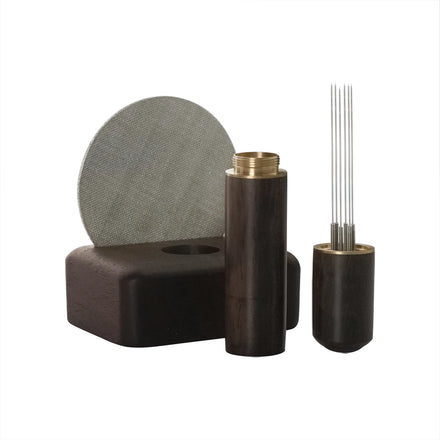 Wholesale Price 3PCS/SET Metal Espresso Distribution Tool Puck Screen Set with Storage Base