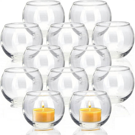 New Arrival Handmade Ellipsoid Shape Clear Glass Jar Wedding Candles Holder for Home Decor