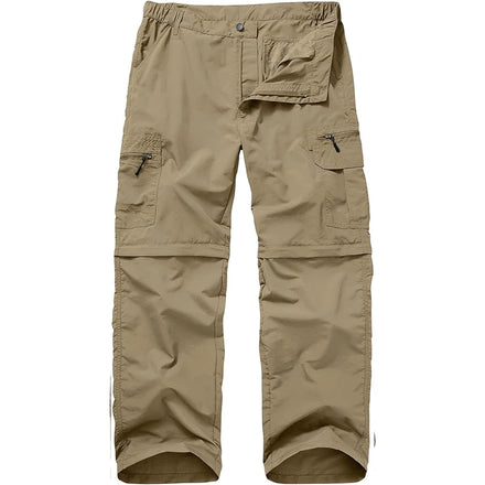 Mens Hiking Pants Convertible Boy Zip Off Shorts Lightweight Quick Dry 3Breathable Fishing Safari Pants