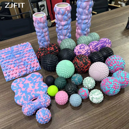 Wholesale Custom Colors Home Gym Fitness Accessories EVA Foam Roller & Yoga Ball Massage Sets in Various Colors