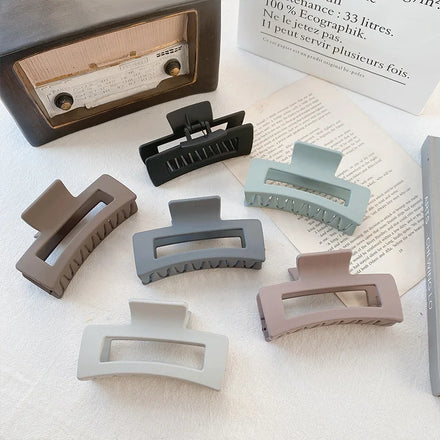 Wholesale Non-slip Square Matte Rectangle Hair Claw Clips for Women Strong Hold Hair Styling Accessories for Thick Thin Hair