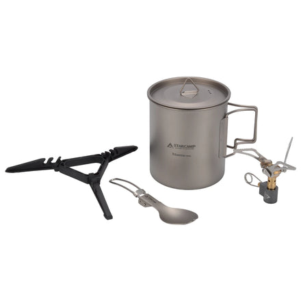 STARCAMP 750ml Outdoor Camping Titanium Cup Survival Titanium Mug Kit Kitchen Set Hiking Travel Cooking Set