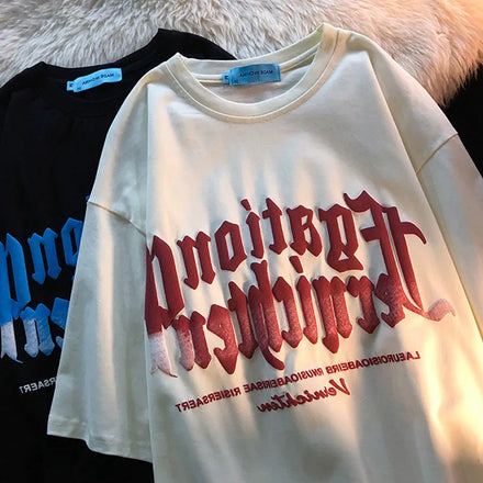 Wholesale Custom 100% Cotton Plain Oversized Tshirt Heavy Weight Custom Foam 3d Logo Men Puff Print Tee T Shirt