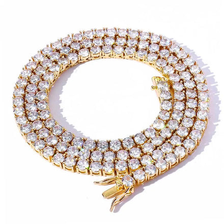 DAIHE NK-OO1 Luxury Zircon Tennis Necklace Jewelry Personality Hip Hop 3/4/5/6mm Width Link Chain Necklace for Men