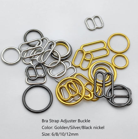 Customized Color and Size Metal Bra Rings Sliders Hooks Bra Hook Swimwear Adjuster