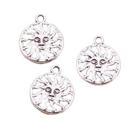 Charms Sun Sunshine 20x16mm Handmade Making FitVintage Tibetan Silver Color PendantsDIY for Bracelet Necklace