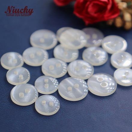 Low MOQ 10mm-12.7mm 2 Holes Flatback Washable Single Bread Resin Shirt Buttons for Sewing Basic Classic Women Men Clothing
