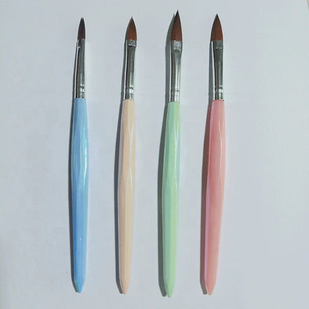 New Design Diamond Shape Nice Handle Premium Bulk Nail Art Painting Tools Blue Pink Green Yellow Professional Acrylic Nail Brush