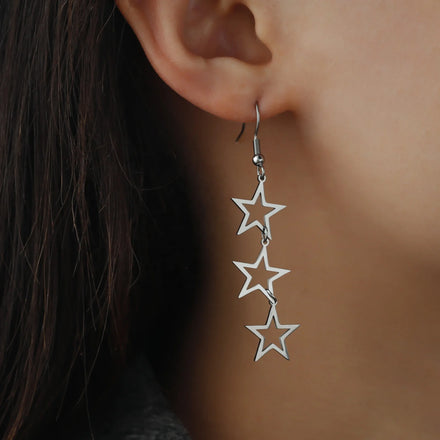 Bohemian Stars Drop Earring Stainless Steel Gold Color Women Long Earrings New in Kpop Jewelry Gift for Girlfriend Lovers