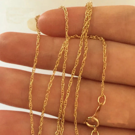 14K Gold Filled 40CM/45CM 1.1mm Prince of Wales Chain Finished Necklace W/Spring Clasp Women Tarnish Resistant Jewelry Findings