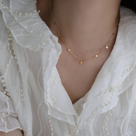 Joolim Jewelry Gold Plated Star Satellite Pendant Necklace Stainless Steel Fashion Jewelry Wholesale