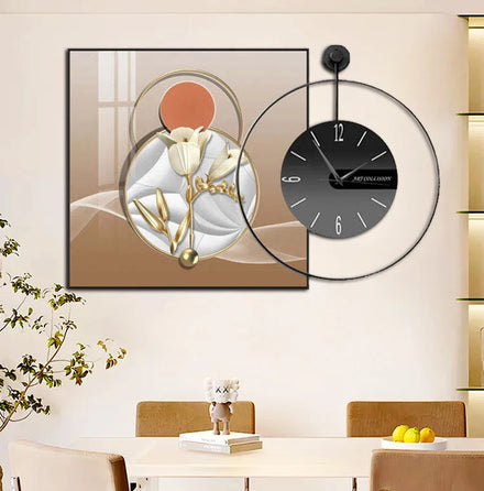 Wholesale Nordic Luxury Modern Creative Decorative Wall Lamp Living Room Dining Room Background Clock Wall Lamp