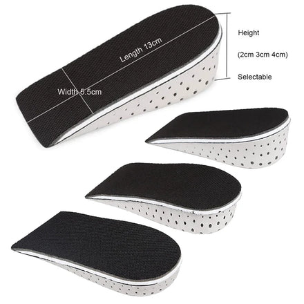 Memory Foam Height Increasing Insoles Invisible Heel Lift Shoe Pad Enhances Height Increase Elevator Insoles for Shoe