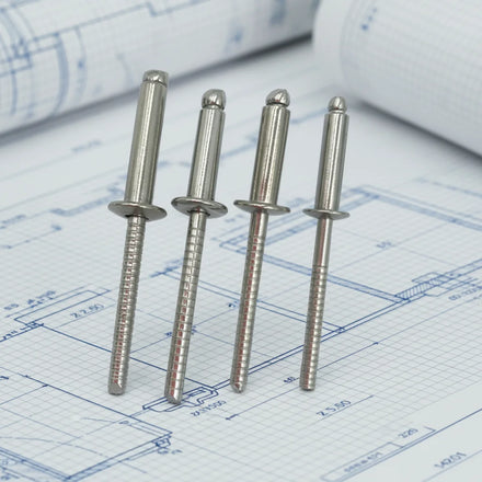 SUS 304 Stainless Steel Rivets Dome Head Pop Rivets 5/32 3/16 Open End Blind Rivets With Thread Mandrel Pull Screw Blind Rivet