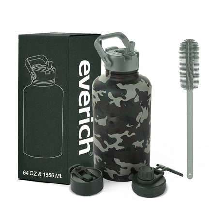 Sports Outdoor 64oz Stainless Steel Vacuum Insulated Sports Water Bottle BPA-FREE Reusable Hiking Thermal Drink Flasks
