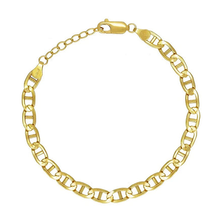 Real 14K Gold Filled 5.5*190mm Anchor Chain Bracelet With Extender Chain Waterproof Non Tarnish Bracelet Hypoallergenic Jewelry