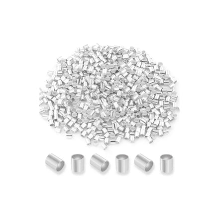 Hot Sale 100 Pcs Brass 2x2 mm Cord End Caps Crimping BeadsLoose Stopper Beads for Earring Necklace Pendant DIY Jewelry Making