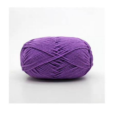 High Tenacity Eco-friendly Purple Milk Knitting Yarn Fabric Dyed Smooth Handcrafts Supplies for Crochet Hand Knitted Yarn