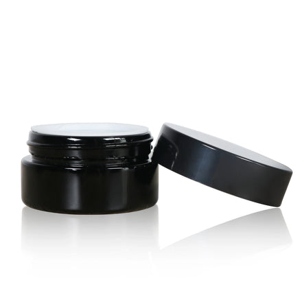 30g UV Black Violet Glass Jar Airtight Black Violet Glass Jar with Childproof Lid 30g Black Concentrate Violet Glass Jar