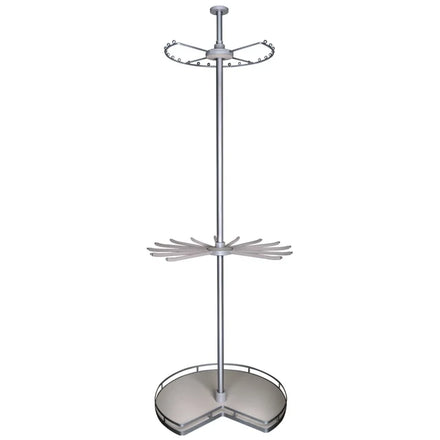 3 Layers Multifunctional Corner Clothes Rotating Storage Basket Rack Wardrobe Rotary Rotating Clothes Hanger for Clothing Metal