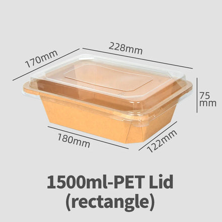 SenAng Eco Friendly Disposable Waterproof Kraft Paper Octagonal Bowl with Lid for Cookie Salad Takeout Packaging
