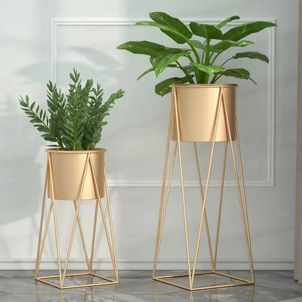 Modern Metal Crafts Flower Pots for Indoor and Outdoor Balcony & Courtyard Suppliers' Garden Application