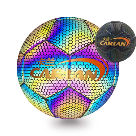 CARLAN Custom Logo Reflective Soccer Ball Luminous Night Glow Footballs Size 5 Glow Soccer Ball Soccerball