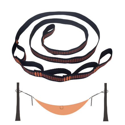 Customize Pair of Hammock Straps 2 Meters 5 Loops Adjustable Tree Hanging Belts Hammock Ropes