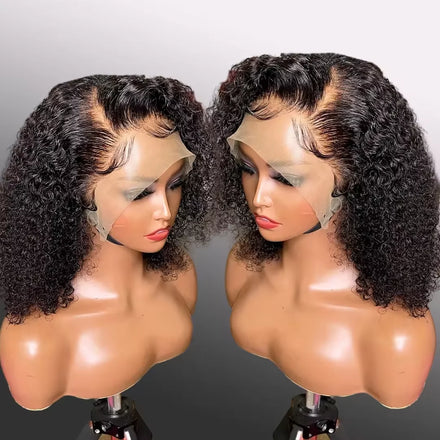 Wholesale Kinky Curly Short Bob Wigs Human Hair Lace Front Wigs for Black Women 360 Full HD Lace Frontal Wigs Human Hair Vendors