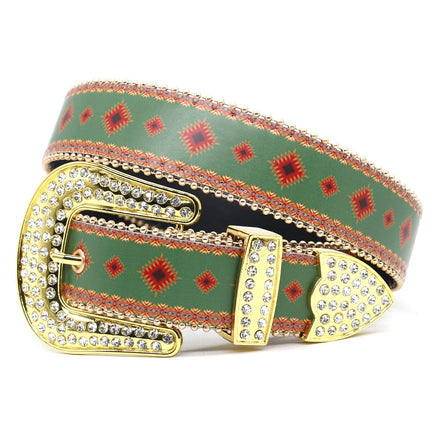 Y2kDesigner Men's Belt With High-quality Western Luxury Punk Fashion Rhinestone Belt