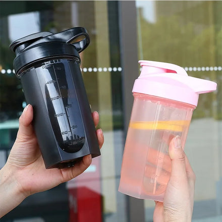 Wholesale Custom Logo BPA Free 500ml Classic Workout Clear Plastic Protein Shaker Water Bottle for GYM Fitness Sport Shakers Cup