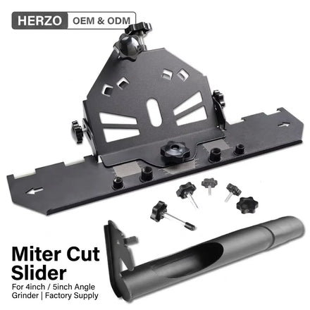HERZO Angle Grinder Slider Cutting Iron Dust Shroud at 45 Degree Miter Cut Slider Electric Power Tool Accessories