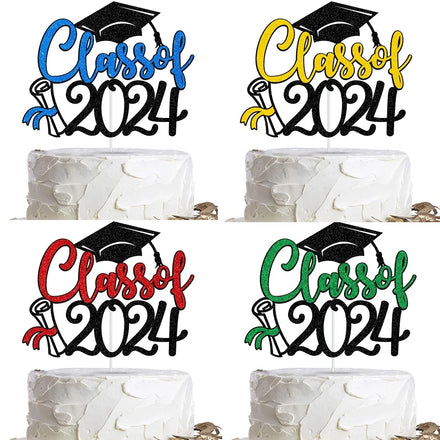 New Product Glitter Class of 2025 Cake Topper for Graduation Party Decorations Supplies College High School Grad Party