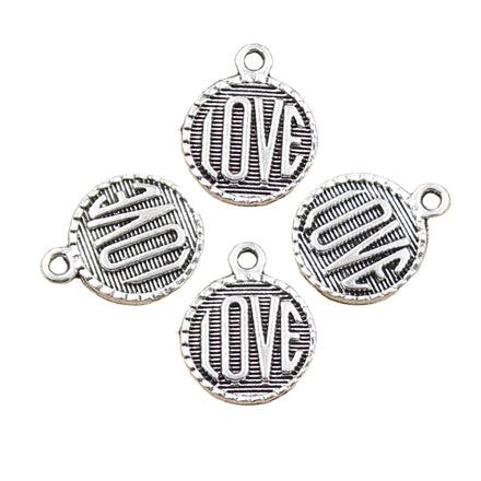 Charms Lettering love 18x15mm Tibetan Silver Color Pendants Antique Jewelry Making DIY Handmade Craft