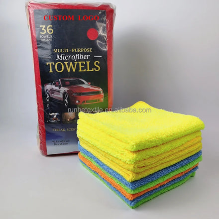 OEM Customized Packaging 40*40cm 300GSM Car Wash Towel Factory Quality Car Cleaning Cloths Car Towels