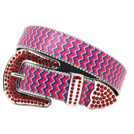 Y2kDesigner Men's Belt With High-quality Western Luxury Punk Fashion Rhinestone Belt