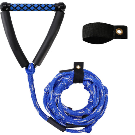 25ft 4000lbs Ski Rope with 10in EVA Handle for Surf/Wakeboard Towing Line Unisex Ocean Use 100% New Polyethylene