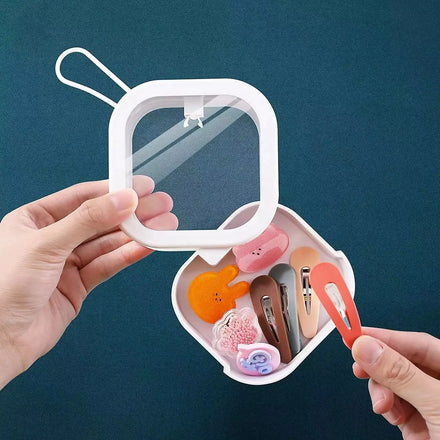 Portable Travel Latest Press Open Pocket Storage Box Small Portable Storage Container Food Grade PP Box with TPE Handle