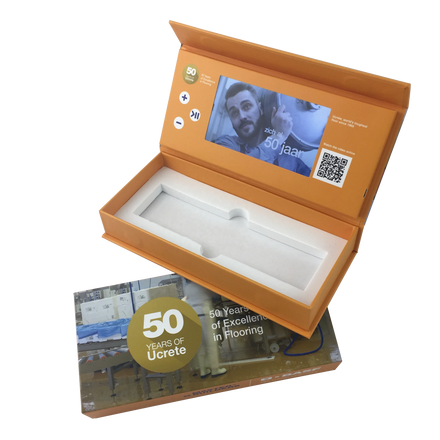 Factory Direct Gift Packaging Customized Hardcover Box Birthday Screen 7 Inch LCD Video Gift Box