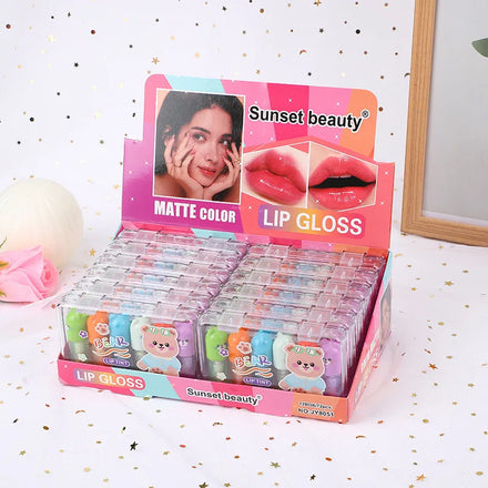 24pcs /box Beauty Claw Liquid Lipstick Moisturizing Long Lasting Smooth Lip Gloss Students Girls Lip Oil Makeup