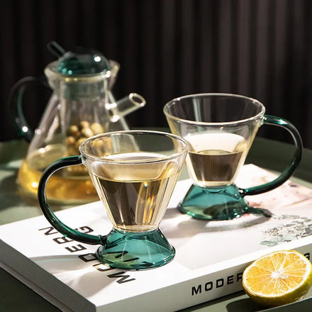 Heat Resistant Glass Teapot Clear Portable Kettle With Filter Infuser for Kung Fu Tea Coffee Puer Tea Cup Set