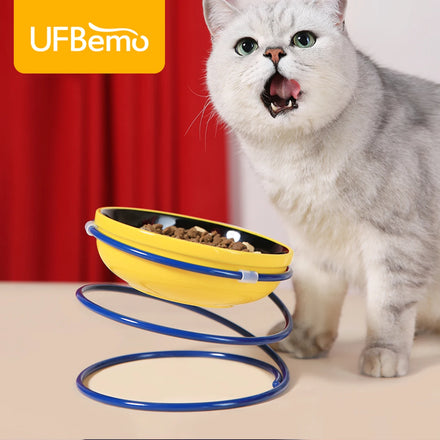 UFBemo Wholesale Customised Pet Cat Luxury Elevated Large Feeding Water Bowl Dog Food Bowl Ceramic Dog Bowl With Iron Rack