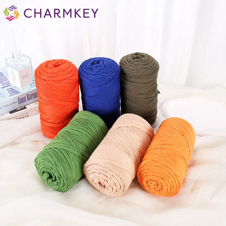 Wholesale 400g t Shirt Yarn Crochet T-shirts Yarn Dyed for Knitting Bag