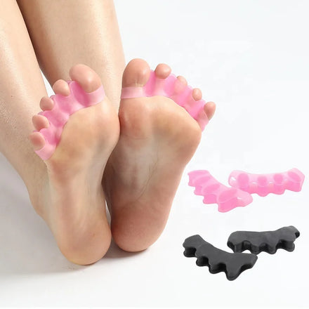 5 Holes Soft Gel Toe Separator Adult Children Toe Outward Flipping Corrector Overlap Straightener Foot Care 8x3.5x1.5cm