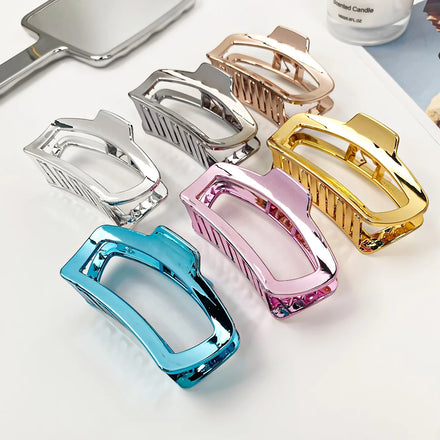 Vintage Metallic Hair Clip Large Hollow Hair Clip Claw for Women