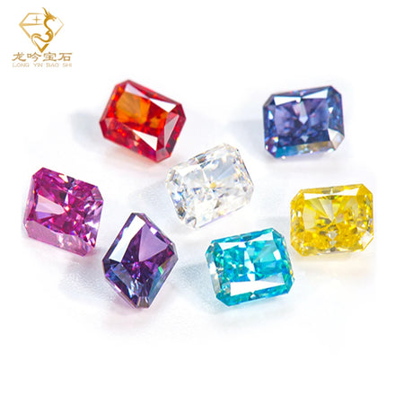 Junyuan Jewelry Moissanite Loose StonesWholesale GRA VVS White DEF GH Color Yellow pink Blue Black Loose Moissanite