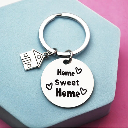 Couples First Home Gifts New House Key Chains Housewarming Key Ring New Home Keychain Sweet Home Gifts for Couple Keychain House